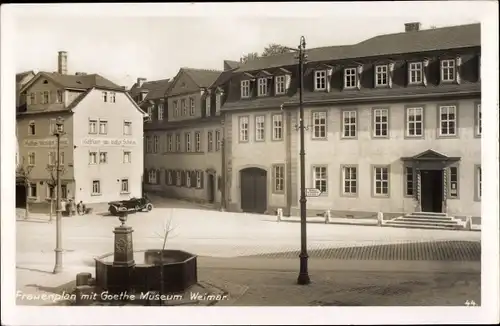 Ak Weimar in Thüringen, Frauenplan mit Goethe Museum
