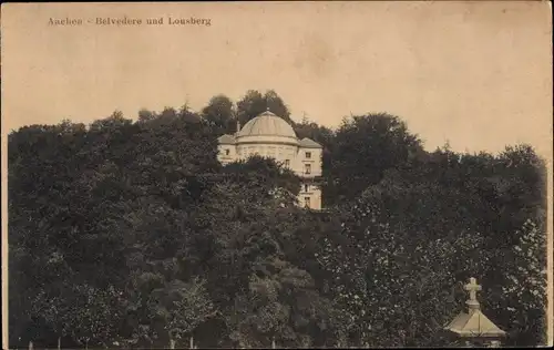 Ak Aachen in Nordrhein Westfalen, Belvedere und Lousberg
