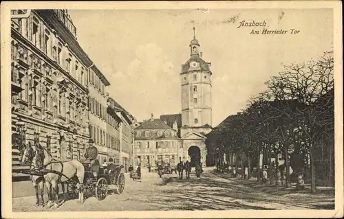 Ak Ansbach in Mittelfranken Bayern, Am Herrieder Tor