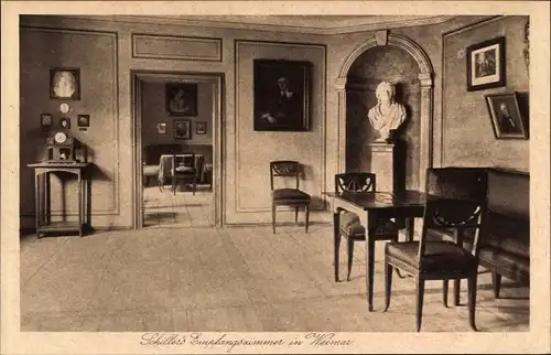Ak Weimar in Thüringen, Schillerhaus, Schillers Empfangszimmer