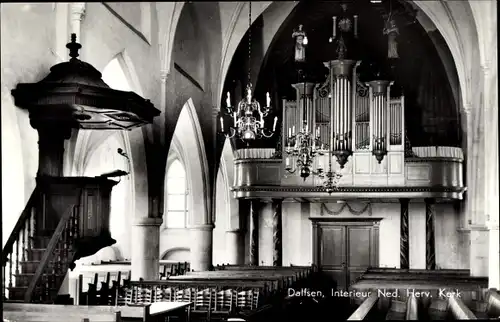 Ak Dalfsen Overijssel, Ned. Herv. Kerk, Interieur, Orgel