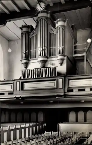 Ak Ommen Overijssel Niederlande, Ned. Herv. Kerk, Interieur, Orgel