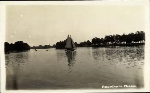 Ak Reeuwijksche Plassen Südholland, Segelpartie