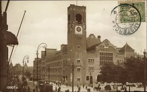 Ak Amsterdam Nordholland Niederlande, Beursplein