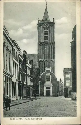 Ak Schiedam Südholland Niederlande, Korte Kerkstraat
