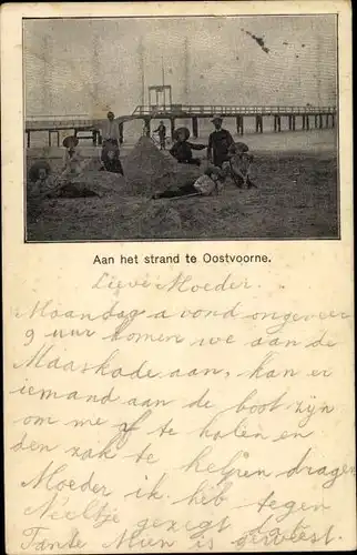 Ak Oostvoorne aan Zee Südholland, Aan het strand