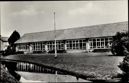 Ak Nieuwerbrug Südholland, Chr. School