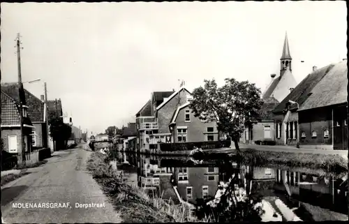 Ak Molenaarsgraaf Molenwaard Südholland Niederlande, Dorpstraat