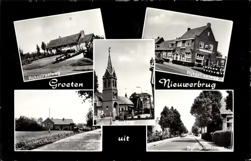 Ak Nieuwerbrug Südholland, Rijksstraatweg, Rijnbrug, Bgr. Bruntstraat