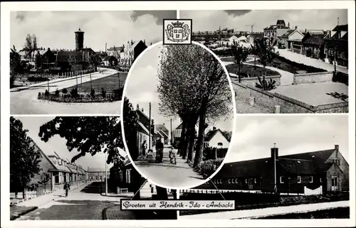 Ak Hendrik Ido Ambacht Südholland, Straßenpartien, Detailansichten