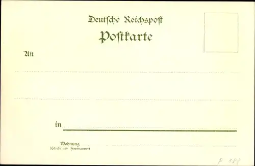 Litho Leipzig in Sachsen, Sächs Thür. Industrie und Gewerbeausstellung 1897, König Georg von Sachsen