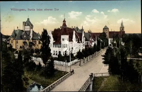 Ak Villingen im Schwarzwald, Partie am oberen Tor