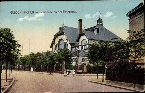 Ak Gelsenkirchen im Ruhrgebiet, Stadthalle an der Essener Straße