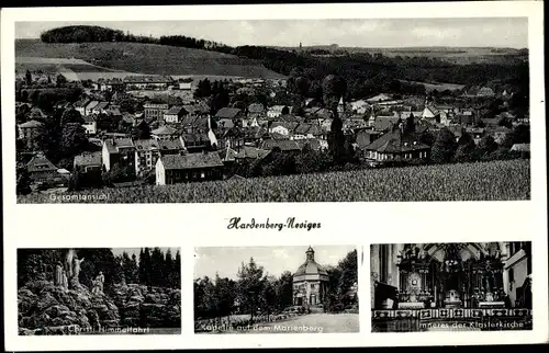 Ak Hardenberg Neviges Velbert, Gesamtansicht, Christi Himmelfahrt, Kapelle Marienberg, Klosterkirche