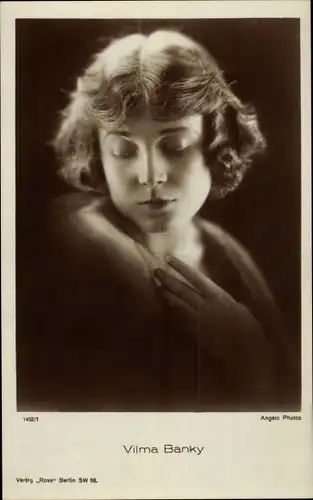 Ak Schauspielerin Vilma Banky, Portrait