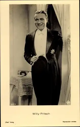 Ak Schauspieler Willy Fritsch, Ross Verlag 6417 2