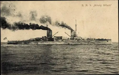 Ak Deutsches Kriegsschiff, SMS König Albert, Kaiserliche Marine