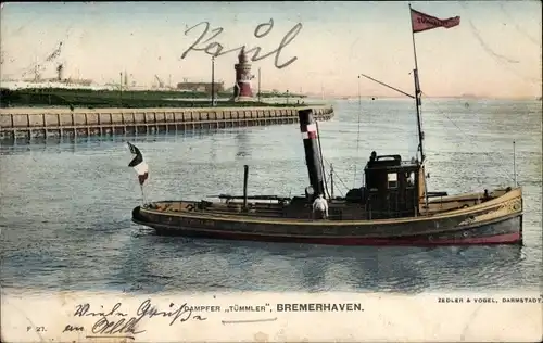 Ak Bremerhaven, Dampfer Tümmler