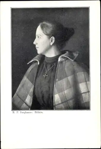 Ganzsachen Künstler Ak Junghanns, R. P., Bildnis, Frauenportrait