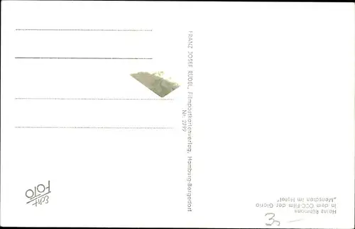 Ak Schauspieler Heinz Rühmann, Portrait, Menschen im Hotel, Autogramm