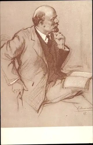 Künstler Ak Wassiljew, P., Wladimir Iljitsch Lenin, Portrait