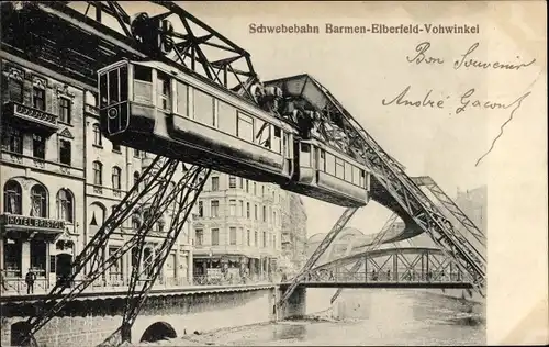 Ak Wuppertal, Schwebebahn Barmen Elberfeld Vohwinkel