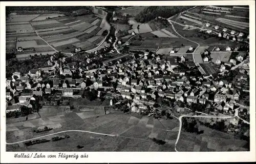 Ak Wallau Biedenkopf an der Lahn, Fliegeraufnahme