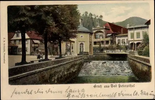 Ak Bad Peterstal Griesbach im Schwarzwald Baden, Ortspartie