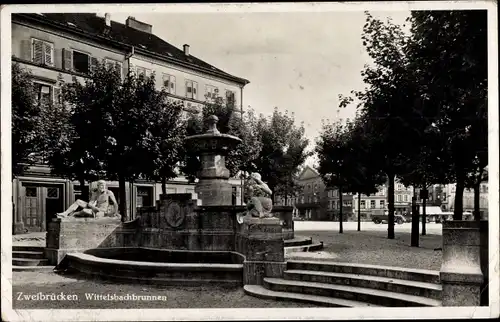 Ak Zweibrücken in der Pfalz, Wittelsbachbrunnen