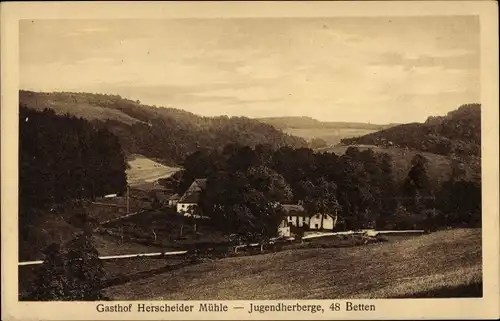 Ak Herscheid im Sauerland, Gasthof Herscheider Mühle, Jugendherberge