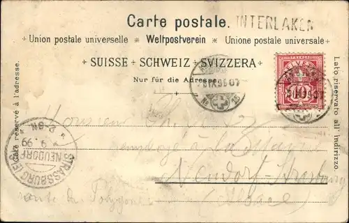 Litho Interlaken Kanton Bern Schweiz, Gesamtansicht