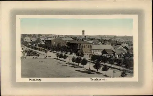 Ak Daugavpils Dünaburg Lettland, Stadtpanorama, Straßenpartie