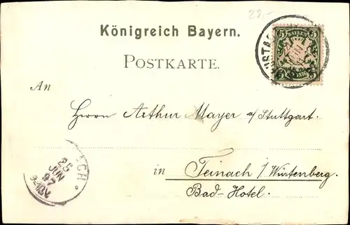 Litho Neustadt an der Weinstraße, Totalansicht