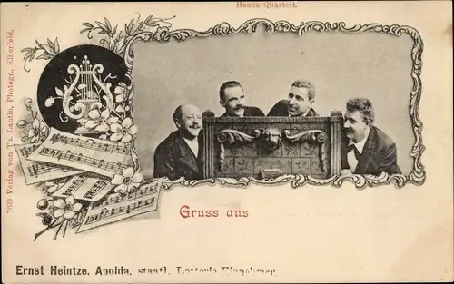 Ak Hansa-Quartett, Musiker, Noten, Blumen