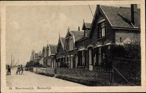 Ak Sint Maartensdijk Zeeland Niederlande, Molendijk