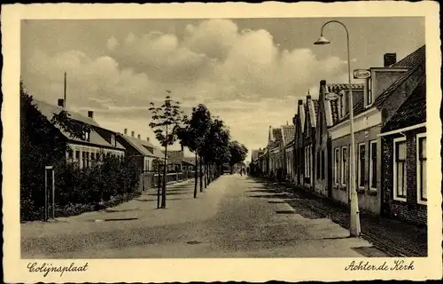 Ak Colijnsplaat Zeeland, Achter de Kerk