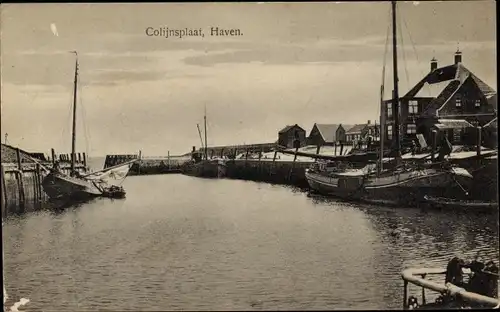 Ak Colijnsplaat Zeeland, Haven, Boote