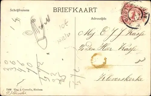 Ak Ritthem Walcheren Zeeland, 't Wegje