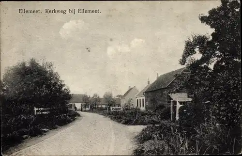 Ak Ellemeet Schouwen Duiveland Zeeland, Kerkweg