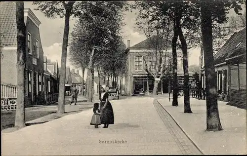 Ak Serooskerke Walcheren Zeeland Niederlande, Dorpsstraat