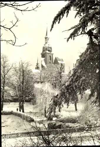 Ak Freiberg in Sachsen, Petriturm, Winteransicht
