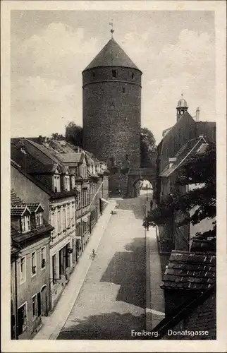 Ak Freiberg in Sachsen, Donatsgasse, Turm