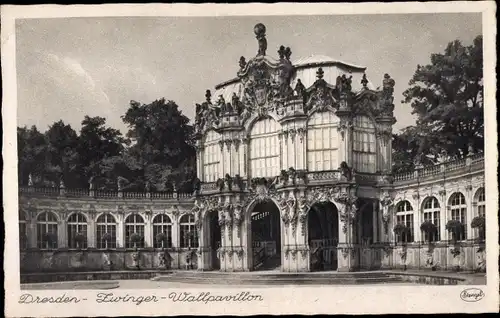 Ak Dresden, Zwinger, Wallpavillon