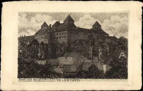 Künstler Ak Augustusburg im Erzgebirge, Schloss