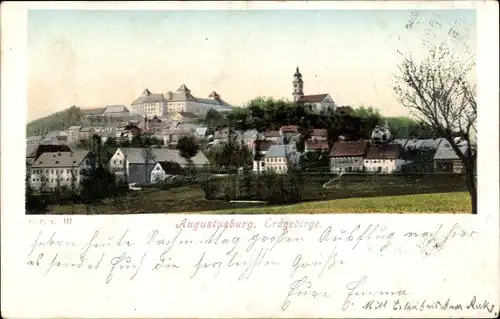 Ak Augustusburg im Erzgebirge, Panorama