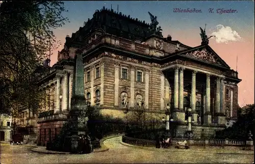 Ak Wiesbaden in Hessen, K. Theater