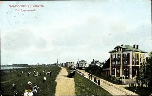 Ak Nordseebad Cuxhaven, Deichpromenade, Villa