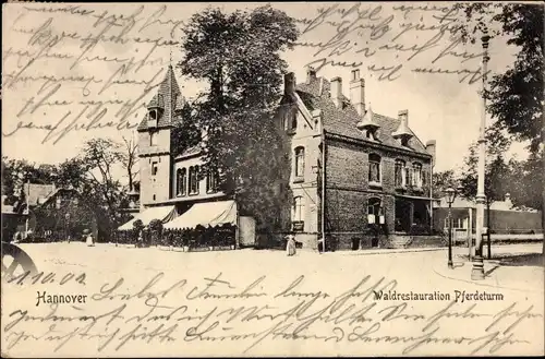 Ak Hannover in Niedersachsen, Waldrestauration Pferdeturm