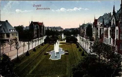 Ak Krefeld am Niederrhein, Bismarckplatz