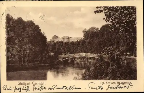Ak Bad Cannstatt Stuttgart in Württemberg, Kgl. Schloss Rosenstein